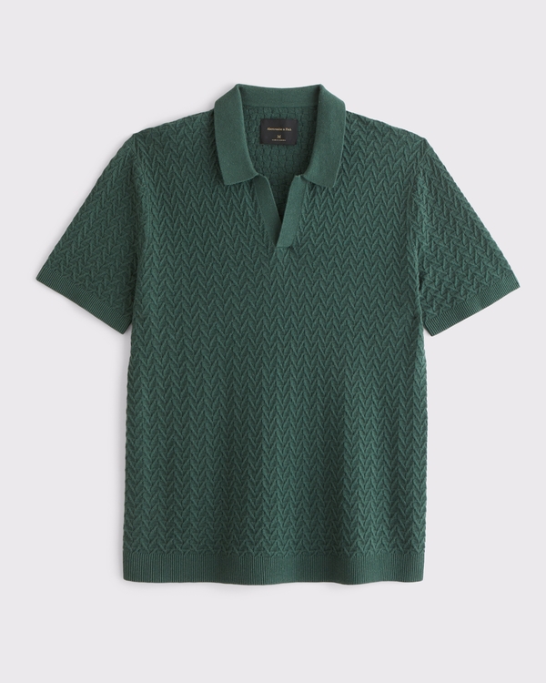 Pima Cotton Johnny Collar Sweater Polo