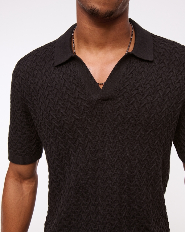 Pima Cotton Johnny Collar Sweater Polo