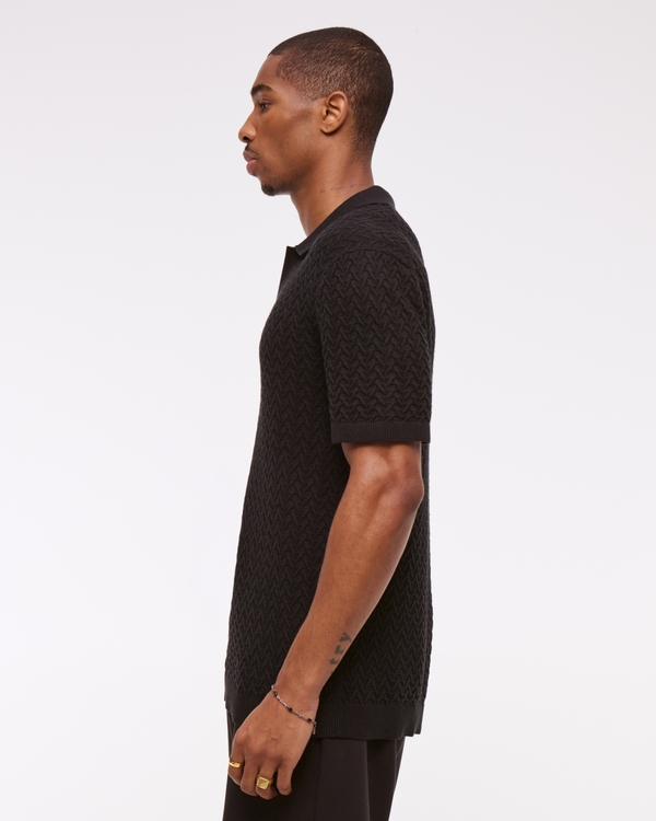 Pima Cotton Johnny Collar Sweater Polo