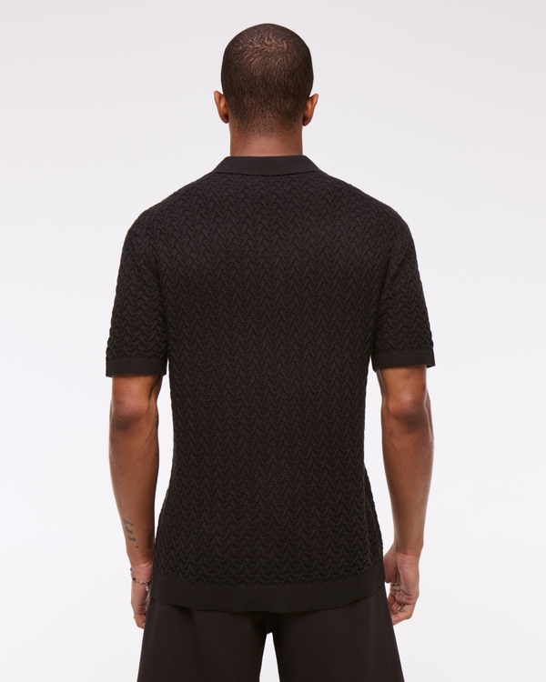 Pima Cotton Johnny Collar Sweater Polo