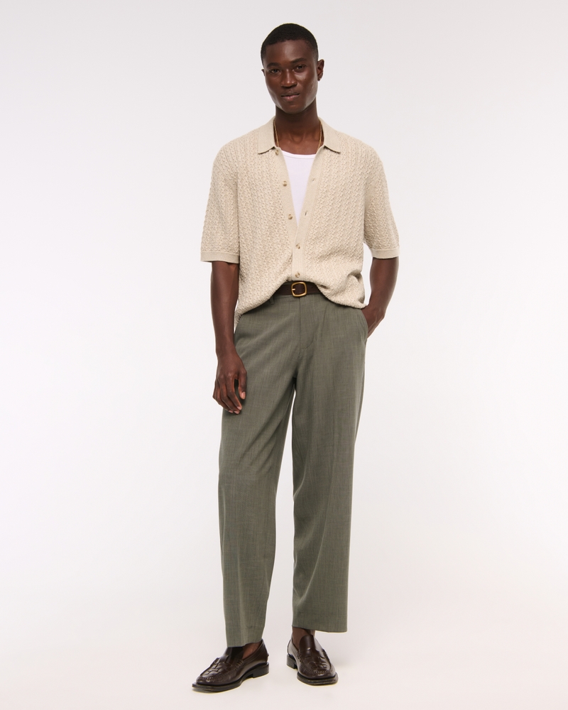 Cable Button-Through Sweater Polo