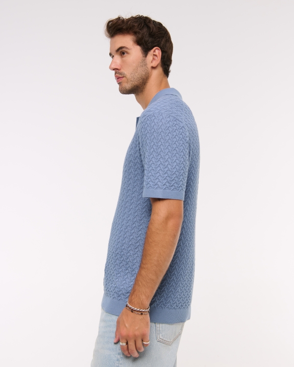 Pima Cotton Johnny Collar Sweater Polo