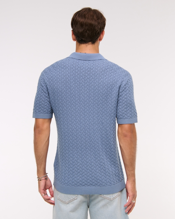 Pima Cotton Johnny Collar Sweater Polo