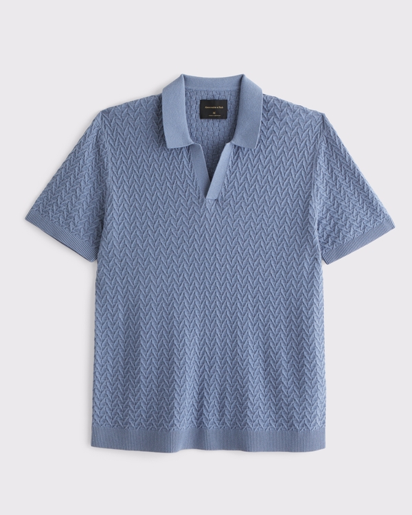 Pima Cotton Johnny Collar Sweater Polo