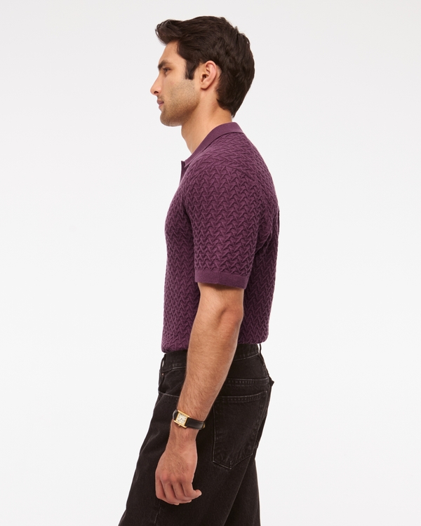 Pima Cotton Johnny Collar Sweater Polo