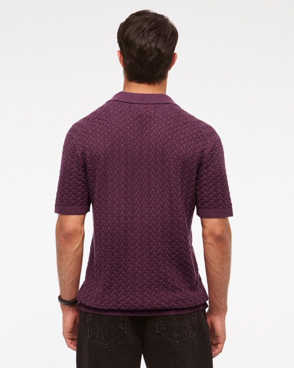 Pima Cotton Johnny Collar Sweater Polo