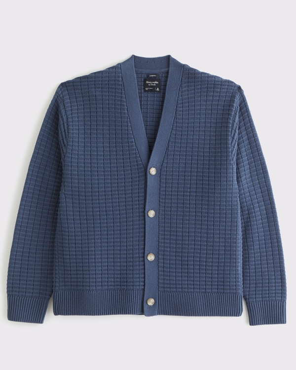 Waffle Cardigan, Deep Sea view 1