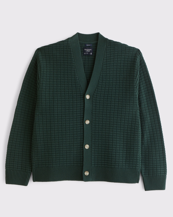 Waffle Cardigan, Dark Forest view 1