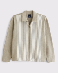 Giacca camicia in maglia con zip