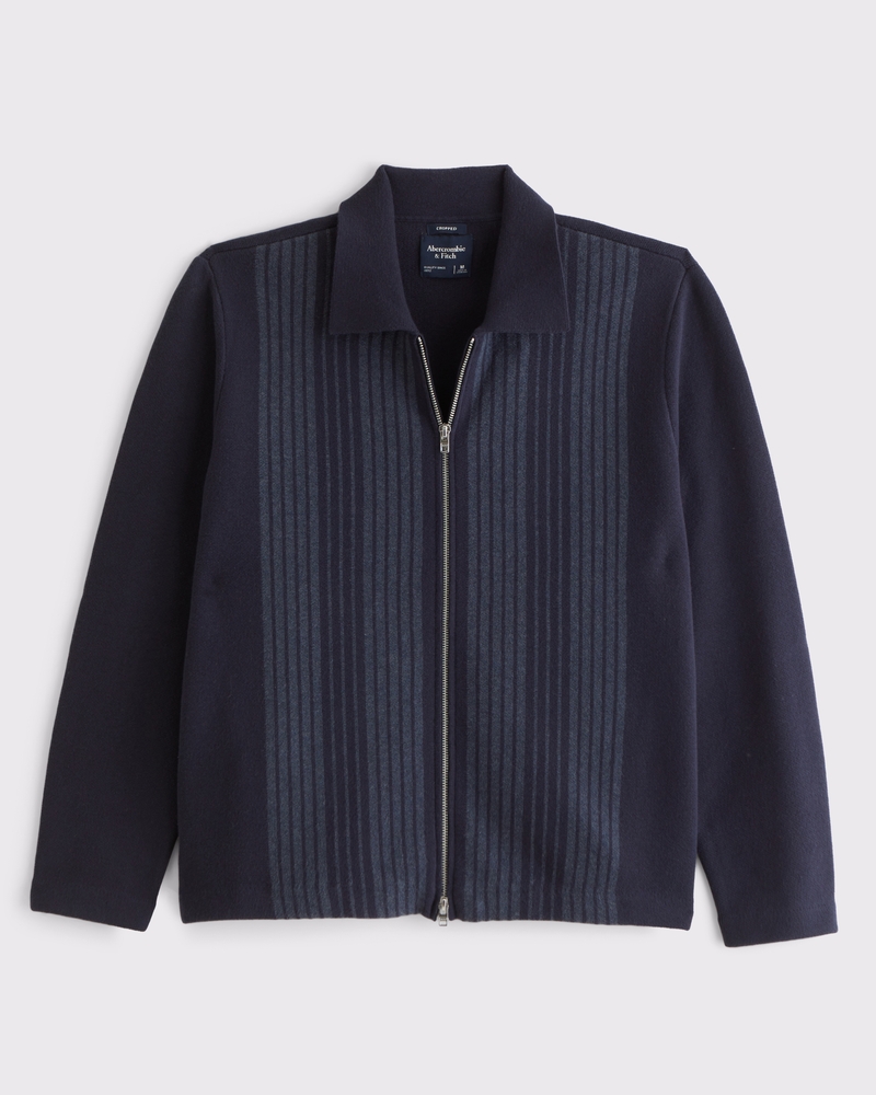 Zip Sweater Shirt Jacket