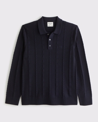 Icon Long-Sleeve 3-Button Sweater Polo