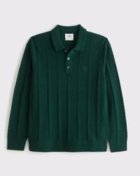 Langärmliges 3-Knopf-Pullover-Polo mit Symbol