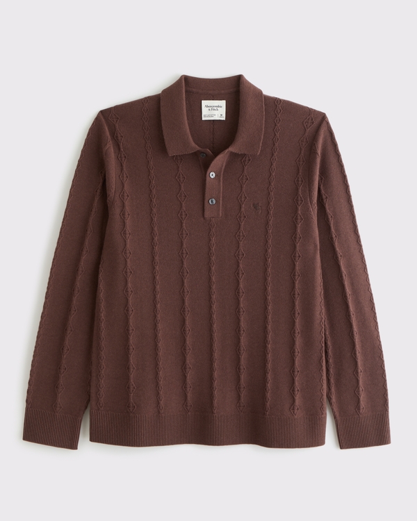 Icon Long-Sleeve 3-Button Sweater Polo