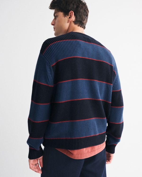 Oversized Waffle Crew Sweater