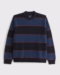 Oversized Waffle Crew Sweater