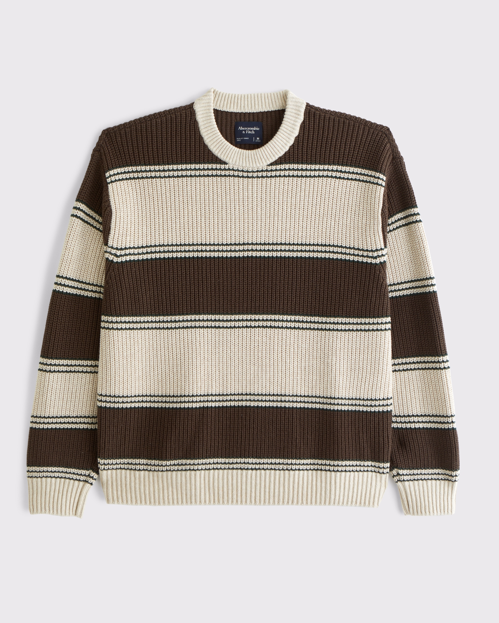 Oversized Waffle Crew Sweater