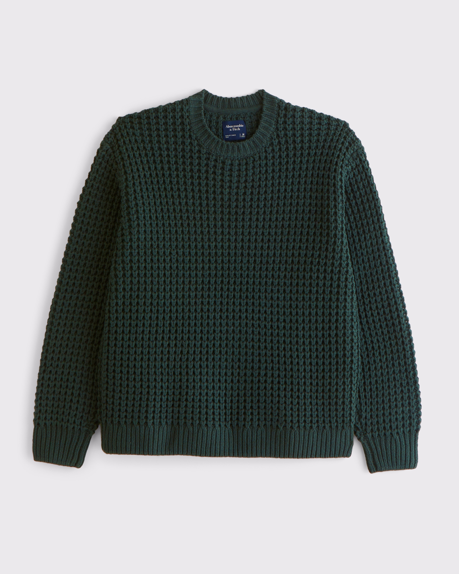 Men's Chunky Waffle Crew Sweater | Men's Clearance | Abercrombie.com