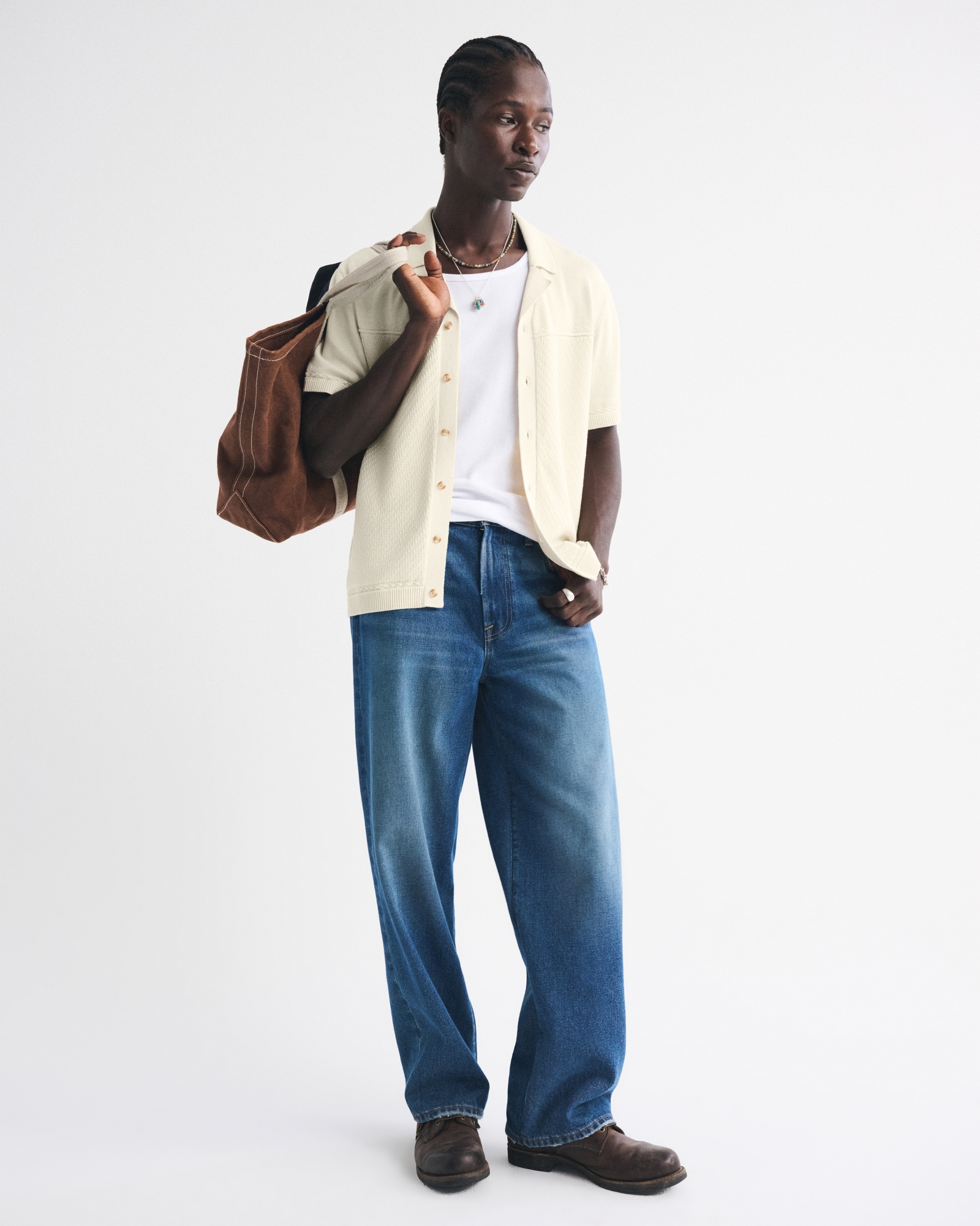 Western Button-Through Sweater Polo