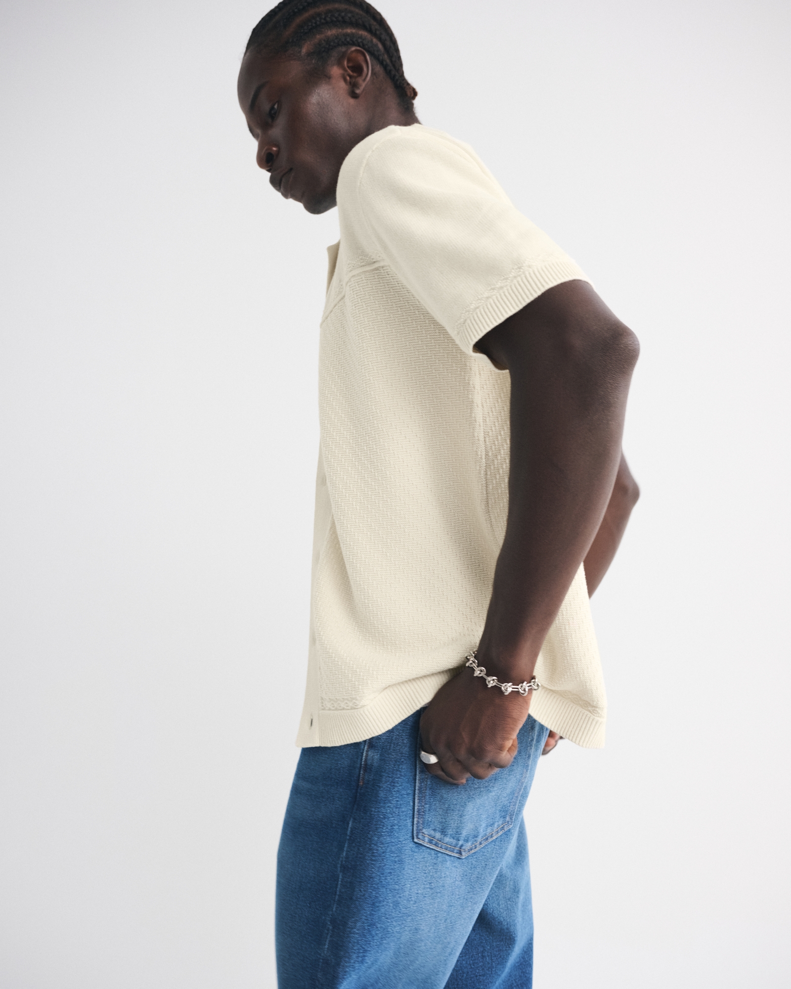 Western Button-Through Sweater Polo