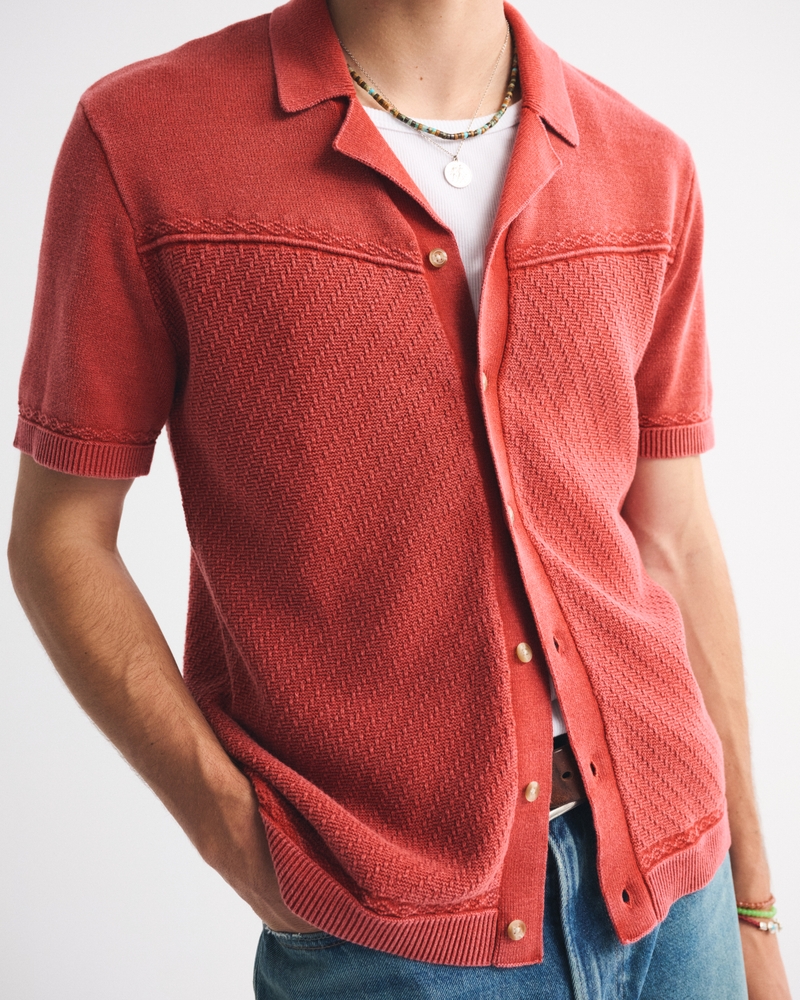 Western Button-Through Sweater Polo
