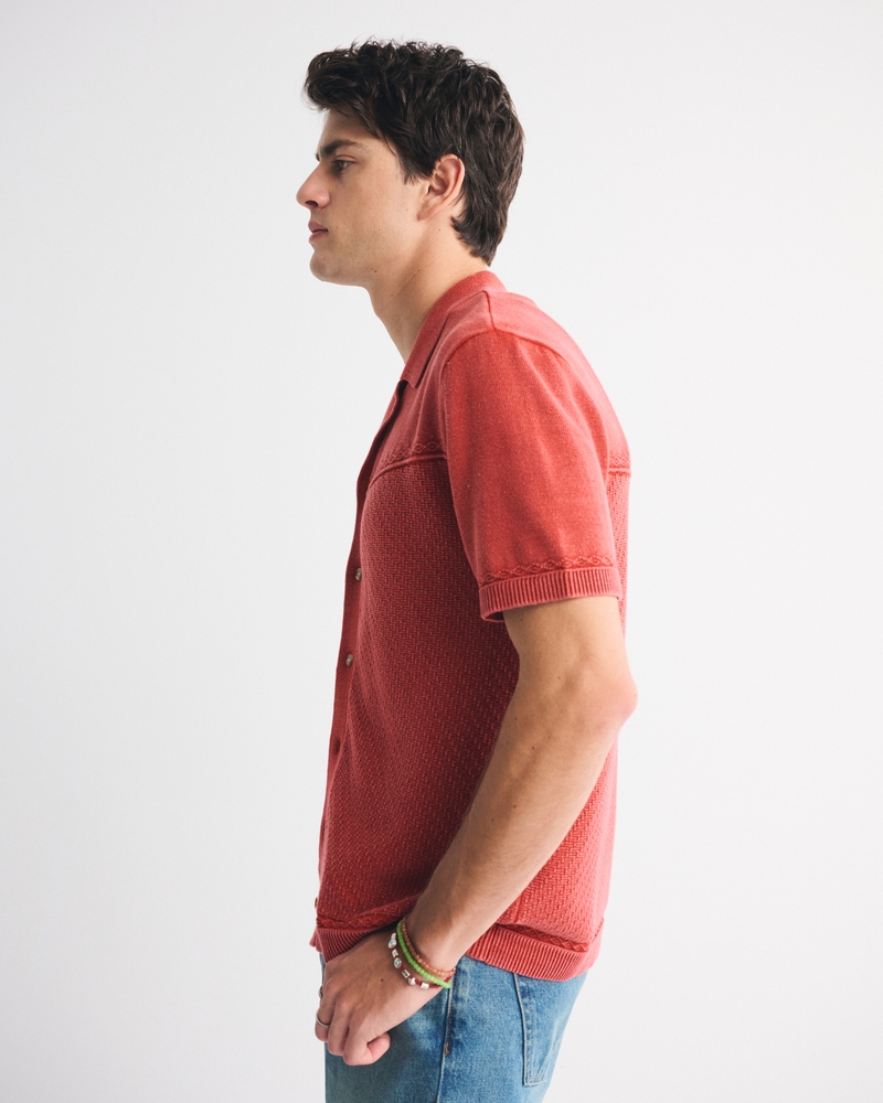 Western Button-Through Sweater Polo