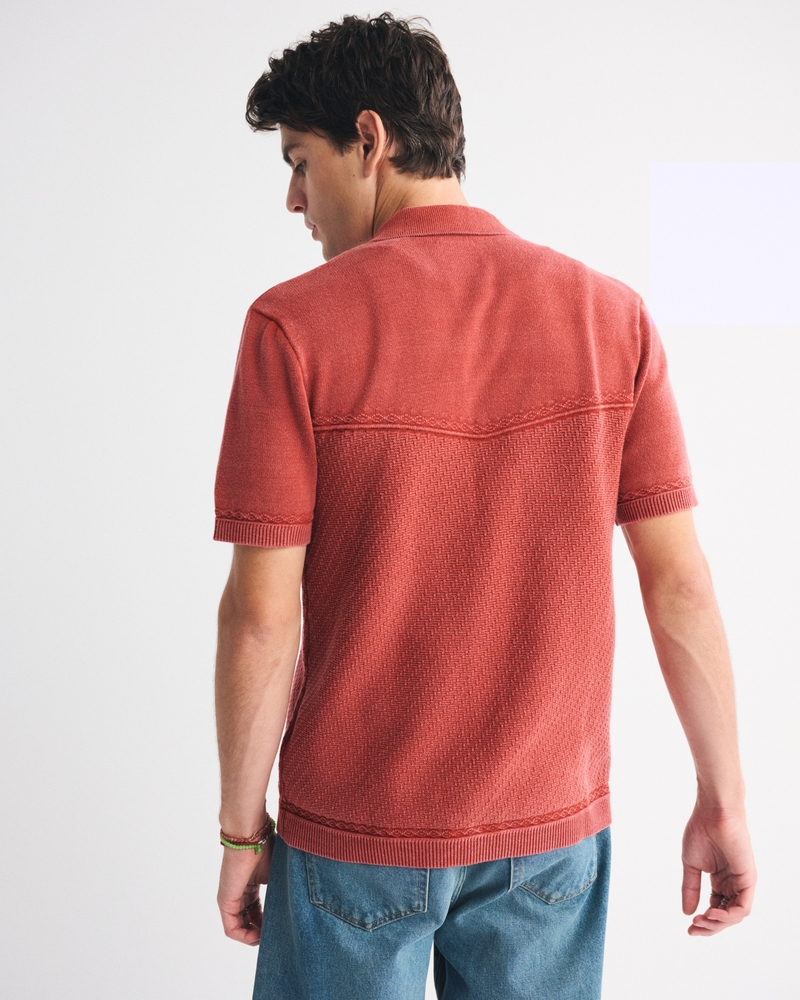 Western Button-Through Sweater Polo