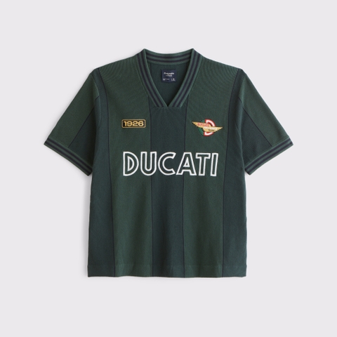 Мужские свитеры Abercrombie & Fitch Ducati Soccer Jersey-Inspired Sweater