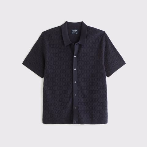 Мужские свитеры Abercrombie & Fitch Jacquard Pattern Button-Through Sweater Polo