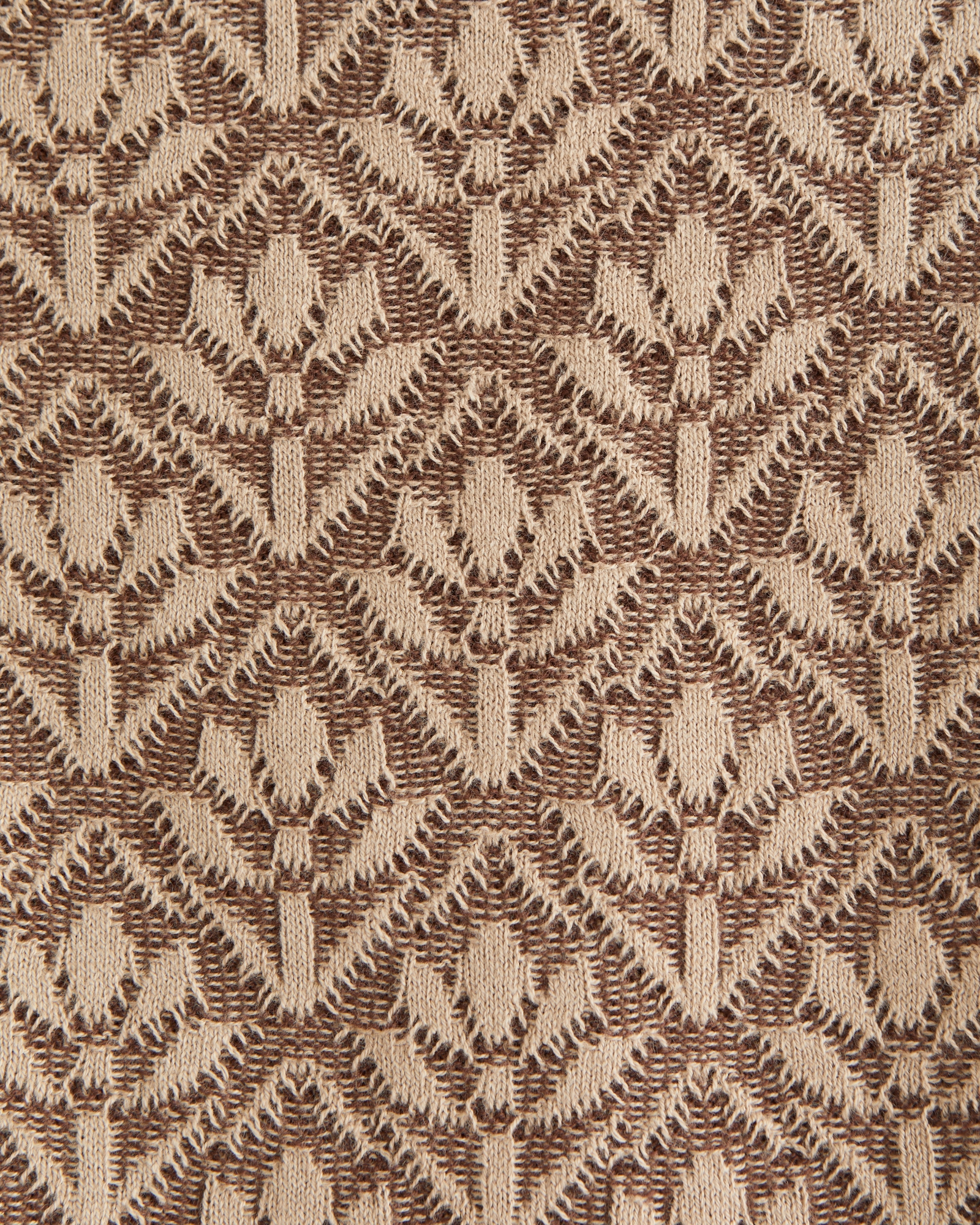 Jacquard Pattern Button-Through Sweater Polo