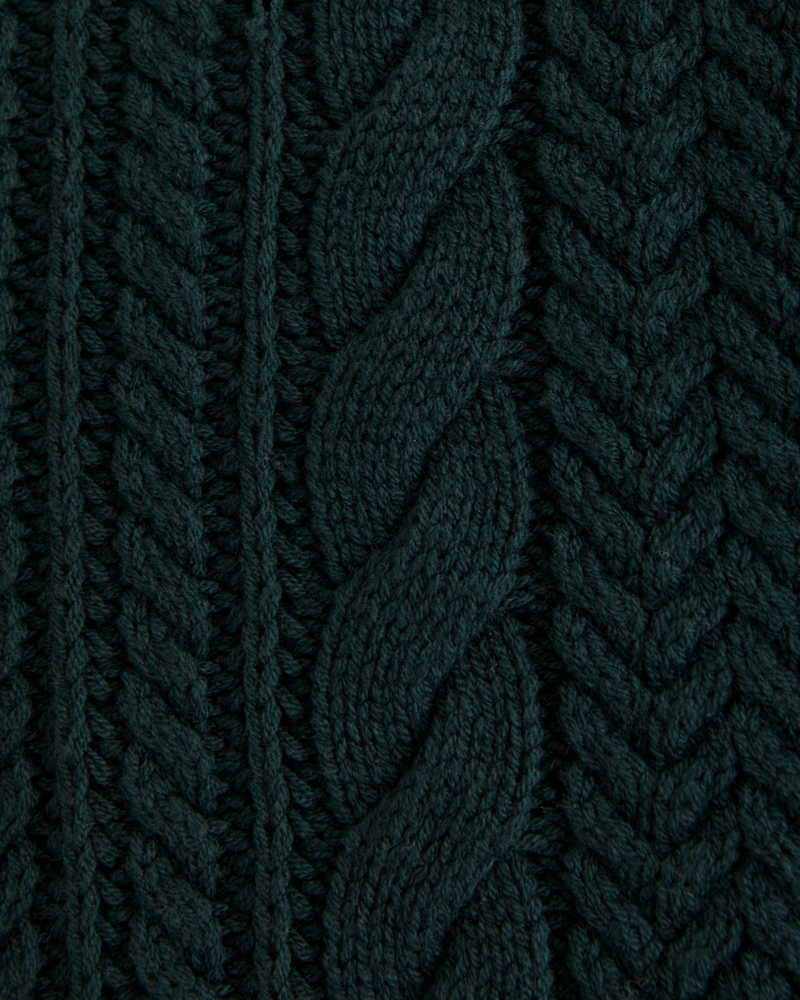 Oversized Cable V-Neck Sweater