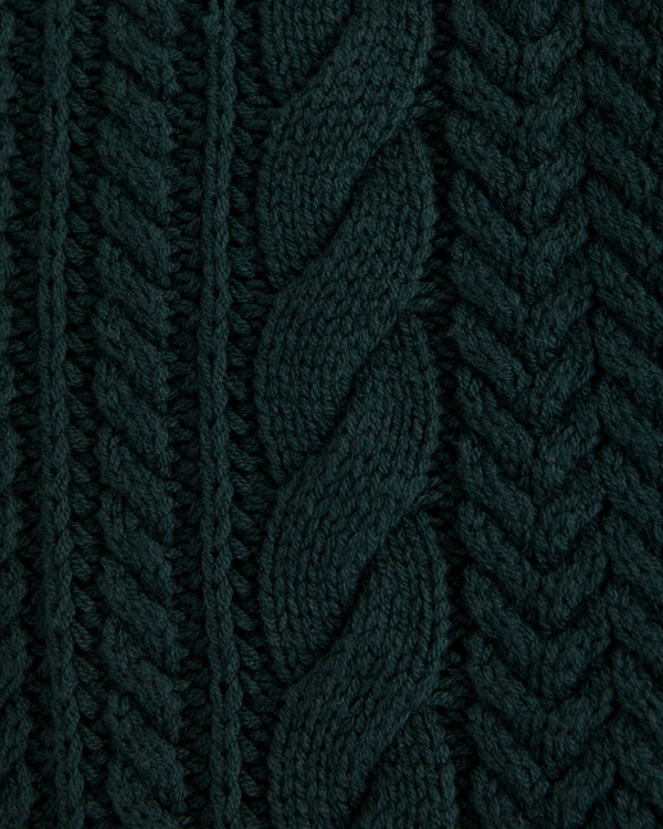 Oversized Cable V-Neck Sweater