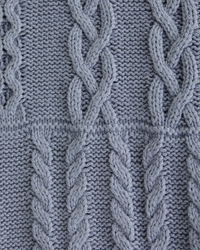 Cable Patchwork Crew Sweater