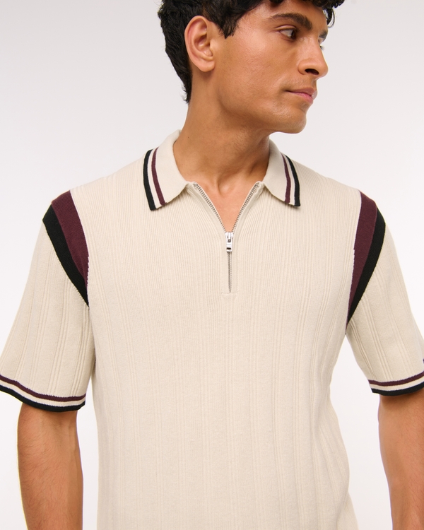 Preppy Zip Sweater Polo
