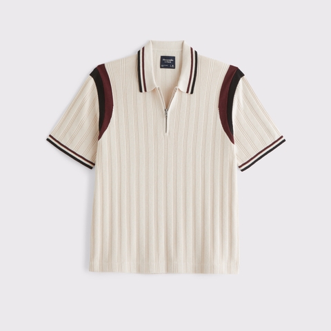 Мужские свитеры Abercrombie & Fitch Preppy Zip Sweater Polo