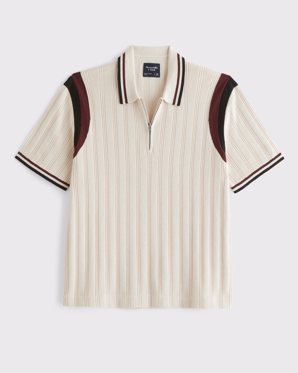 Men's Preppy Zip Sweater Polo | Men's Clearance | Abercrombie.com