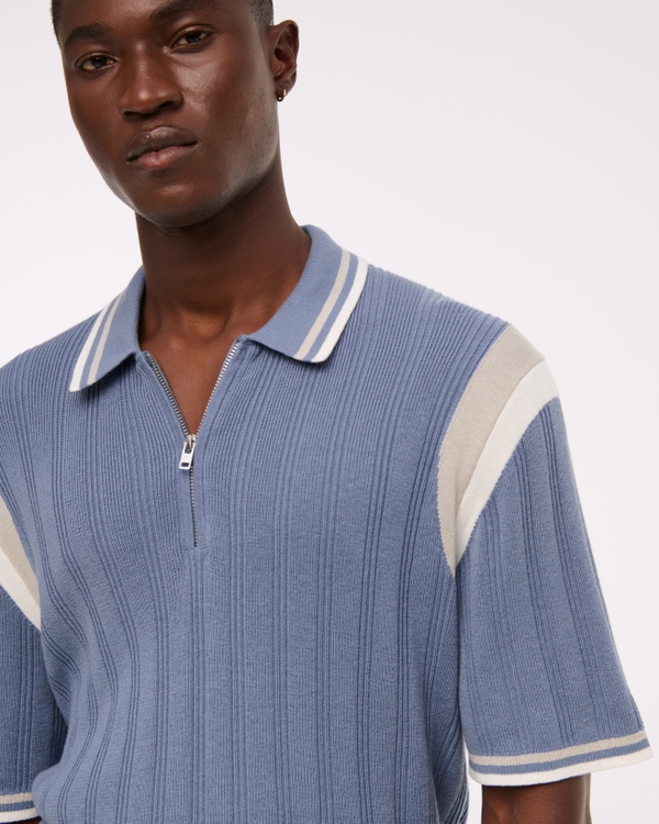 Preppy Zip Sweater Polo