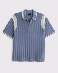Preppy Zip Sweater Polo