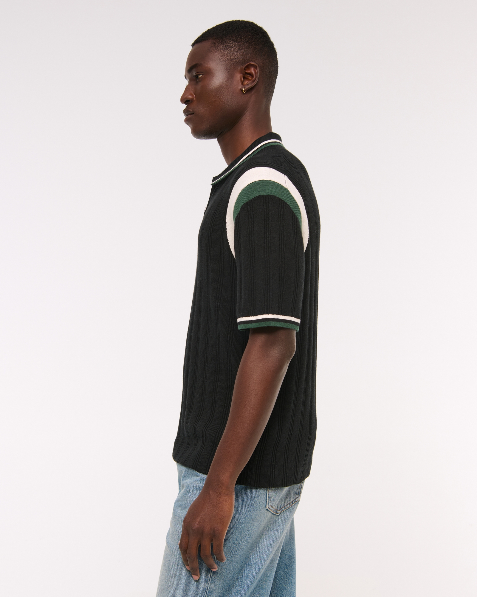 Preppy Zip Sweater Polo