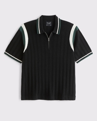 Preppy Zip Sweater Polo