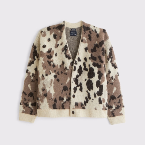 Мужские кардиганы Abercrombie & Fitch Fuzzy Animal Print Cardigan