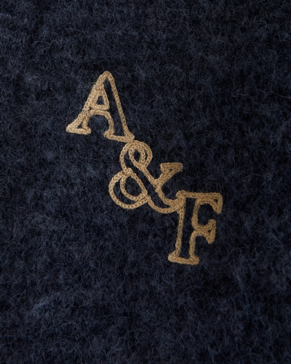 メンズ ファジー ロゴ カーディガン | メンズ セール | Abercrombie.com