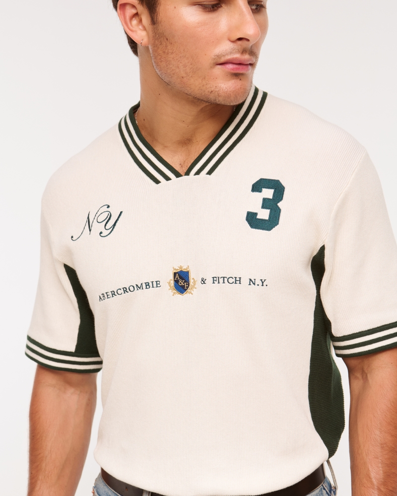 Men's Soccer Jersey-Inspired Sweater | Men's Sale | Abercrombie.com