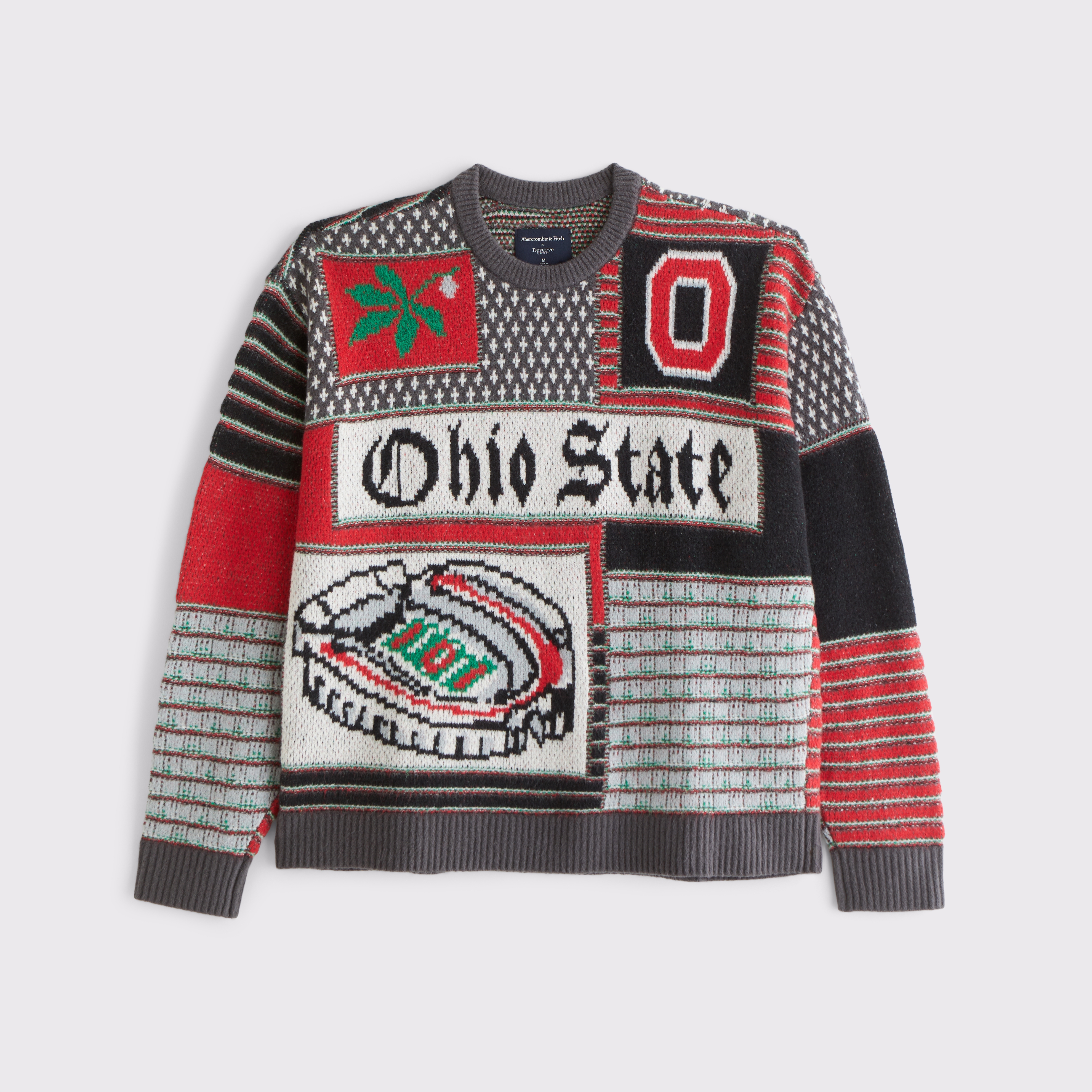 Abercrombie & Fitch The Ohio State University Graphic Crew Sweater In Brown