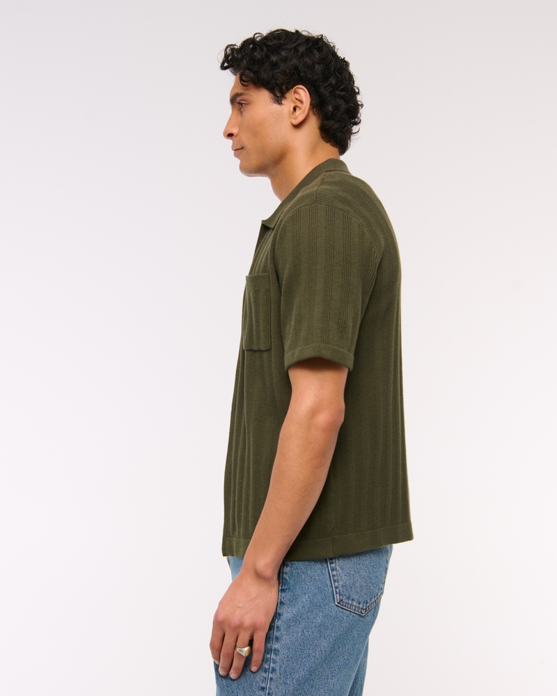 Full-Zip Sweater Polo