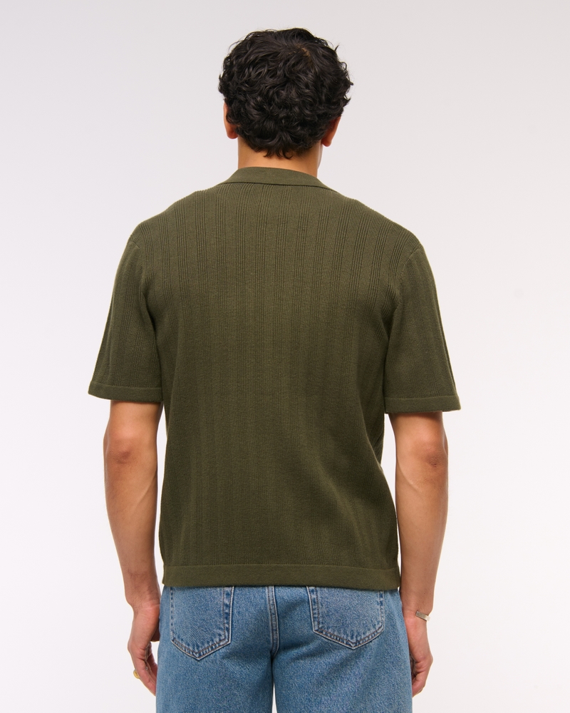 Full-Zip Sweater Polo