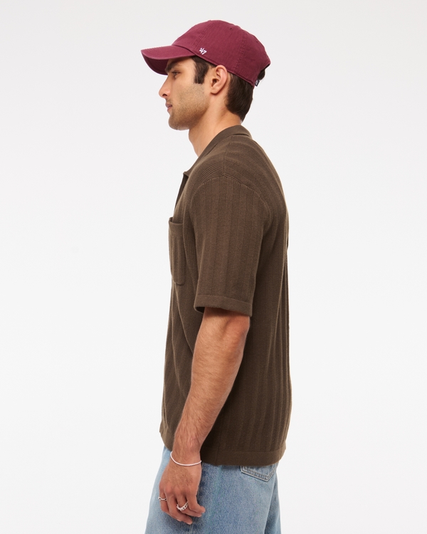 Full-Zip Sweater Polo