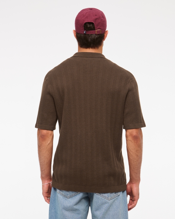 Full-Zip Sweater Polo