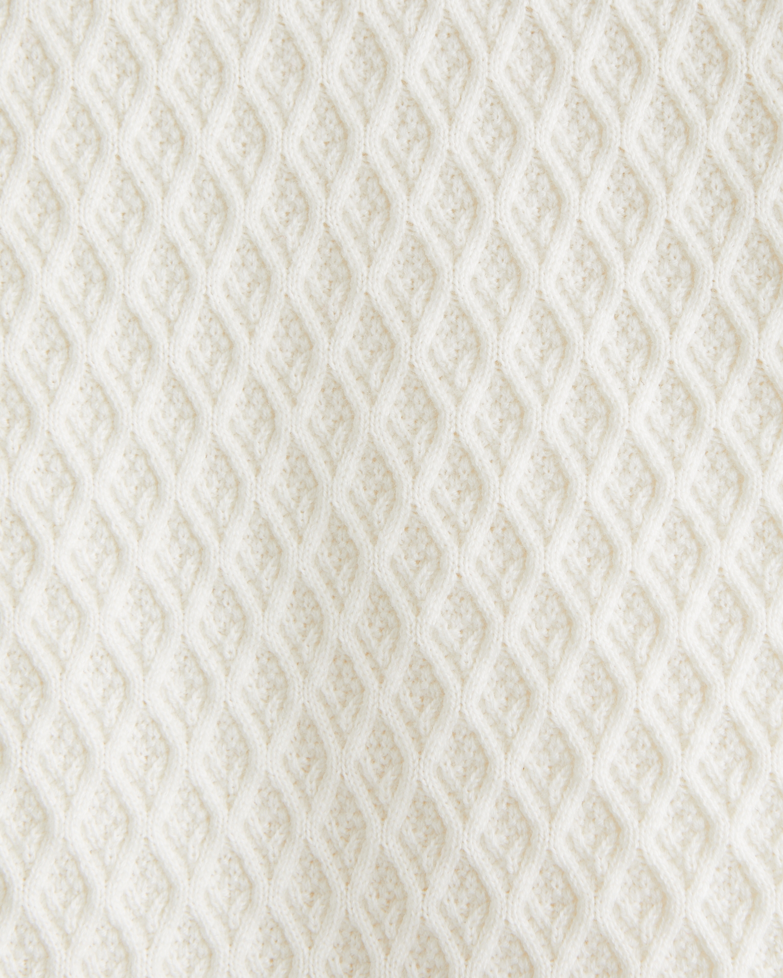 Diamond Stitch Button-Through Sweater Polo