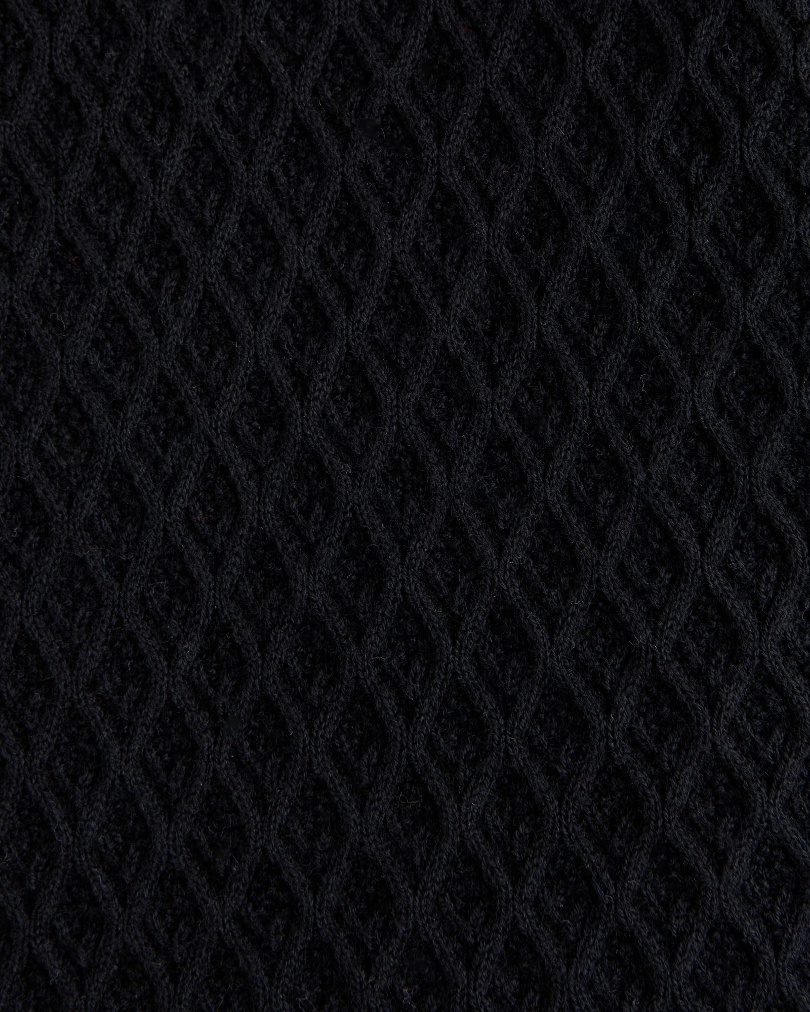 Diamond Stitch Button-Through Sweater Polo