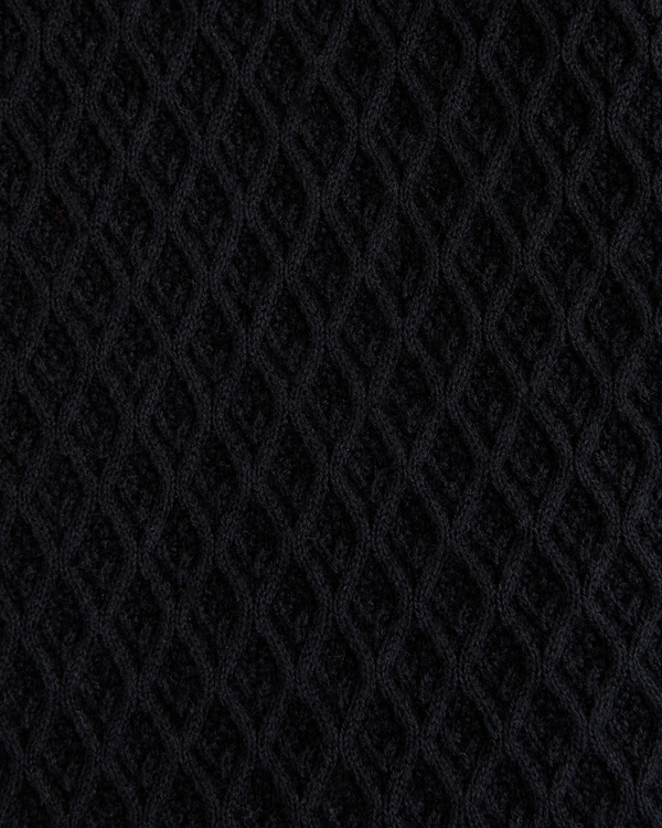 Diamond Stitch Button-Through Sweater Polo